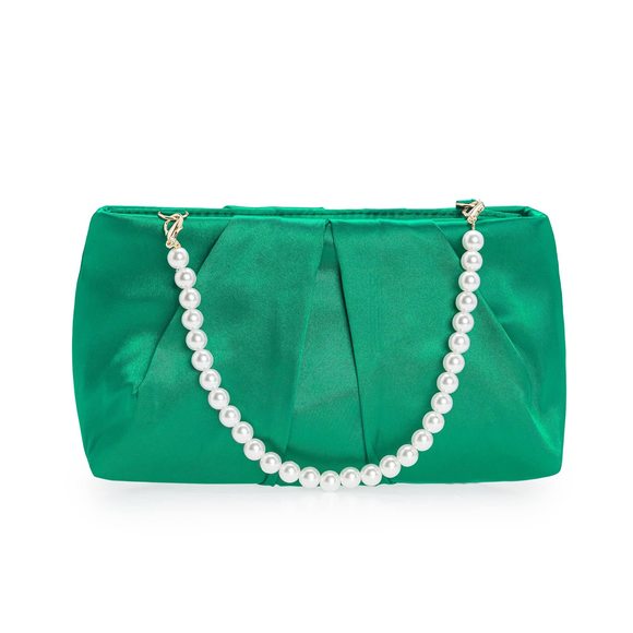 Evening Bag Wedding Party Handbag Small Dressy mal Purse Pleated :'D - Picture 1 of 7